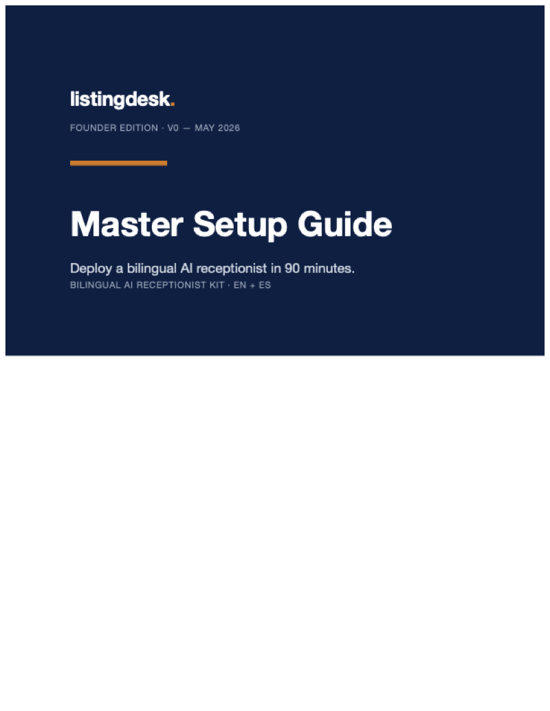 Master setup guide cover